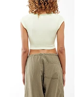 BDG Urban Outfitters Short Sleeve Fitted Crop Top