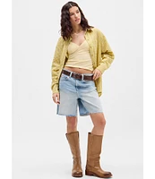 BDG Urban Outfitters Harden Mid Rise 7#double; Inseam 5-Pocket Denim Shorts