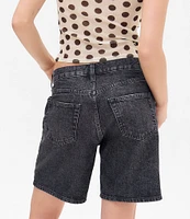 BDG Urban Outfitters Hardin Mid-Rise 7#double; Inseam Denim Shorts