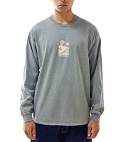 BDG Urban Outfitters Hokusai Motif Long Sleeve Graphic T-Shirt