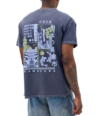 BDG Urban Outfitters Kamakura Graphic Short Sleeve T-Shirt
