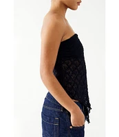 BDG Urban Outfitters Knit/Lace Y2K Bandeau Top