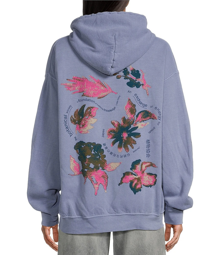 BDG Urban Outfitters Long Sleeve Botanical Society Graphic Hoodie