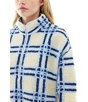 BDG Urban Outfitters Long Sleeve Checked Fleece Jacket