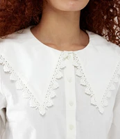 BDG Urban Outfitters Long Sleeve Collar Blouse