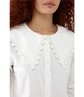 BDG Urban Outfitters Long Sleeve Collar Blouse