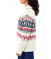 BDG Urban Outfitters Long Sleeve Fairisle Cardigan