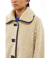 BDG Urban Outfitters Long Sleeve Faux-Shearling Jacket