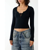 BDG Urban Outfitters Long Sleeve Knockout Top