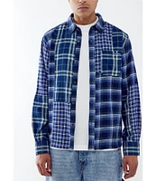 BDG Urban Outfitters Long Sleeve Mixed Check Woven Shirt