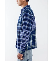 BDG Urban Outfitters Long Sleeve Mixed Check Woven Shirt