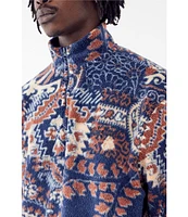 BDG Urban Outfitters Long Sleeve Paisley Printed Fleece Pullover