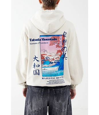 BDG Urban Outfitters Long Sleeve Tatsuta Mountain Graphic Hoodie