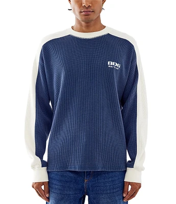 BDG Urban Outfitters Long Sleeve Waffle-Knit Sweater