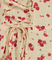 BDG Urban Outfitters Luna Ditsy Floral Printed Sleeveless Mini Slip Dress