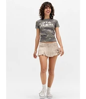 BDG Urban Outfitters NYC 1990 Appliqued Camouflage Printed Short Sleeve T-Shirt