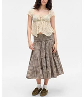 BDG Urban Outfitters Piper Lace Cap Sleeve Blouse