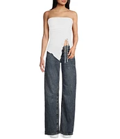 BDG Urban Outfitters Rem Knit Bandeau Asymmetrical Top