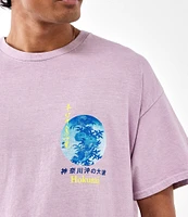 BDG Urban Outfitters Short Sleeve Floral Hokusai T-Shirt