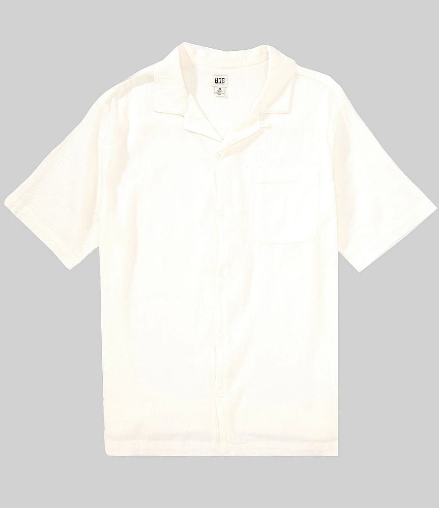 BDG Urban Outfitters Short Sleeve Woven Crinkled Shirt