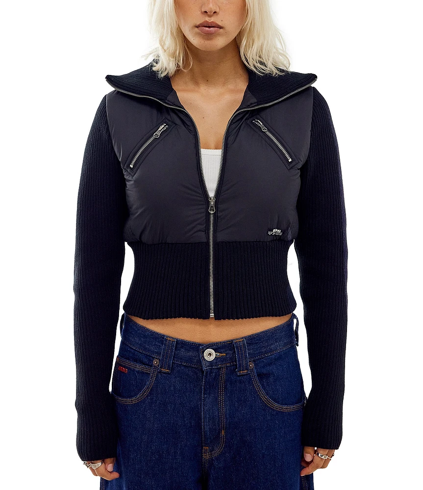 BDG Urban Outfitters Shrunken Cropped Zip-Up Jacket