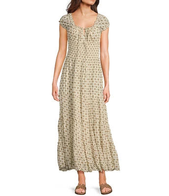 BDG Urban Outfitters Sienna Short Sleeve Long Dress