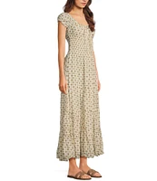 BDG Urban Outfitters Sienna Short Sleeve Long Dress