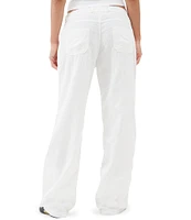 BDG Urban Outfitters Solid Mid Rise Linen 5-Pocket Pants