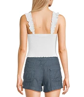 BDG Urban Outfitters Sydney Smocked Crop Tank Top