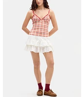 BDG Urban Outfitters Je Taime Check Print Camisole