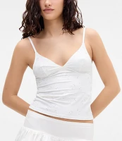BDG Urban Outfitters Je Taime Embroidered Tank Top