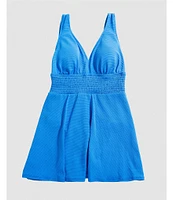 Beach House Jess Texture V-Neck Swim Cover-Up Dress