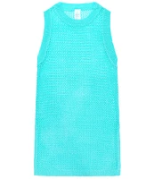 Beach Lingo Big Girls 7-16 Sleeveless Knit Crocheted Swim Coverup