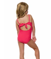 Beach Lingo Little Girls 2T-7 Sleeveless Rosette Trend One-Piece Swimsuit