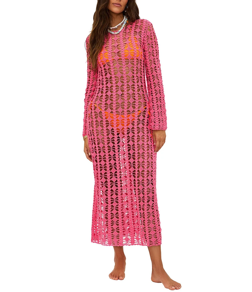 Beach Riot Ariana Crochet Maxi Swim Cover-Up Dress