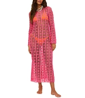 Beach Riot Ariana Crochet Maxi Swim Cover-Up Dress