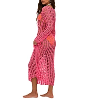 Beach Riot Ariana Crochet Maxi Swim Cover-Up Dress