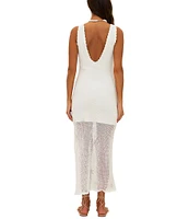 Beach Riot Diana Crochet Flowers Swim Cover-Up Dress