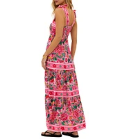 Beach Riot Floral Tie Shoulder Charlotte Swim Cover-Up Maxi Dress