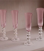 Beatriz Ball French Swirl Flute Glass, Set of 4