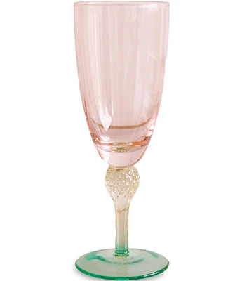 Beatriz Ball Glass Aquarelle Flute Glasses, Set of 4