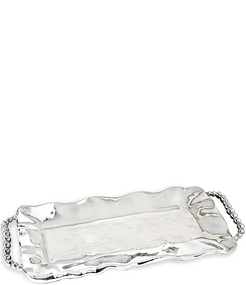 Beatriz Ball Pearl Perla Long Rectangular Tray with Handles