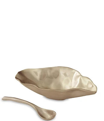 Beatriz Ball Sierra Modern Maia Medium Serving Bowl with Spoon (Gold)