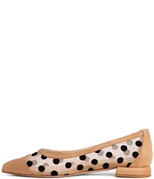 BEAUTIISOLES Blake Suede Polka Dot Mesh Slip Ons