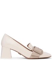 BEAUTIISOLES Joanie Patent Leather Buckle Strap Pumps