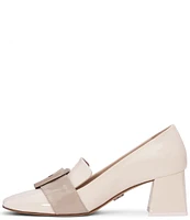 BEAUTIISOLES Joanie Patent Leather Buckle Strap Pumps