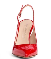 BEAUTIISOLES Marjorie Patent Leather Ombre Stiletto Sling Pumps