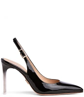 BEAUTIISOLES Marjorie Patent Leather Ombre Stiletto Sling Pumps