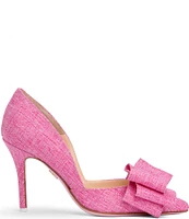 BEAUTIISOLES Oxsana Italian Linen Bow Pumps