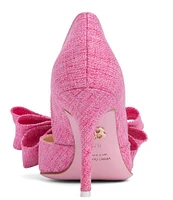 BEAUTIISOLES Oxsana Italian Linen Bow Pumps